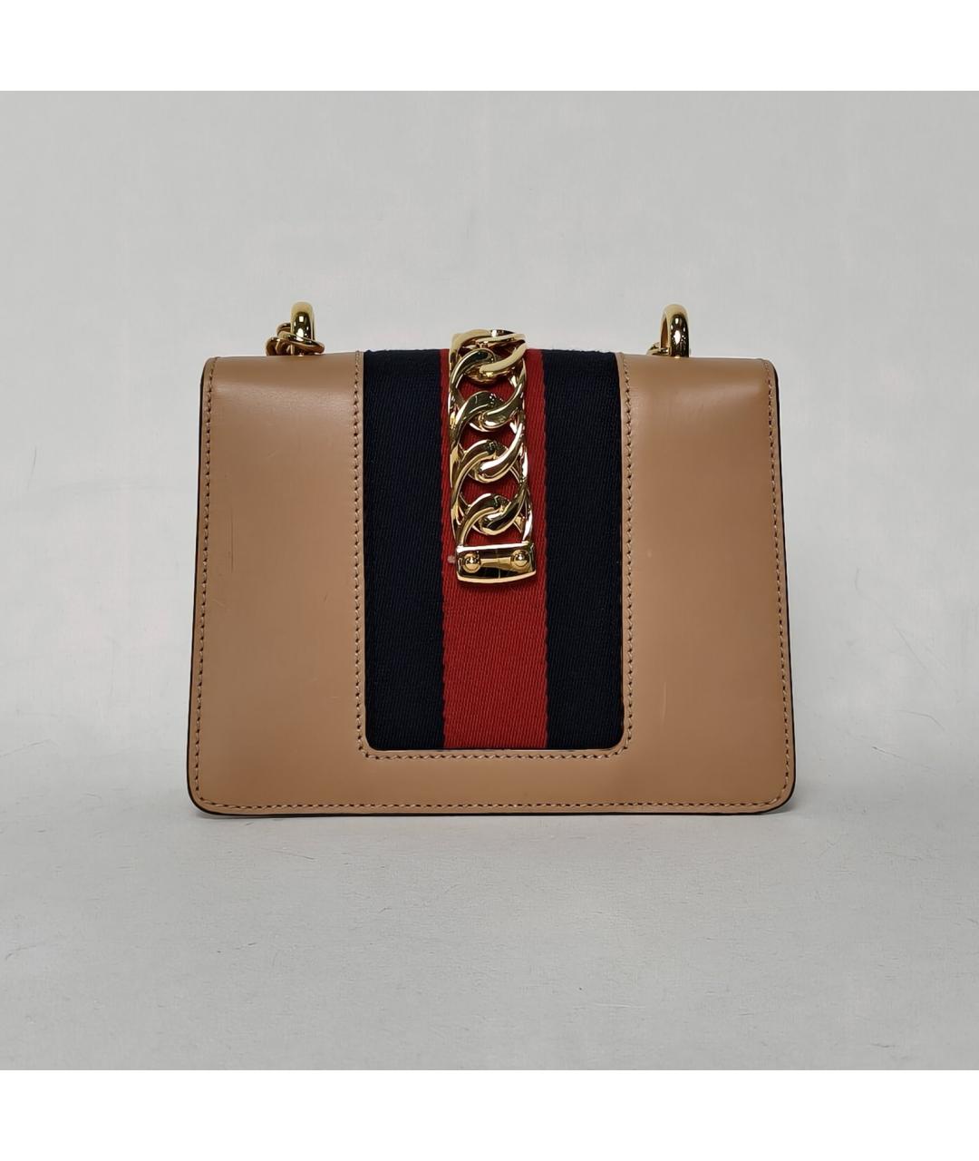 GUCCI Коричневая кожаная сумка через плечо, фото 8