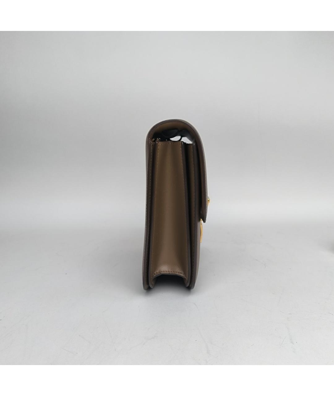 CELINE Коричневая кожаная сумка через плечо, фото 5