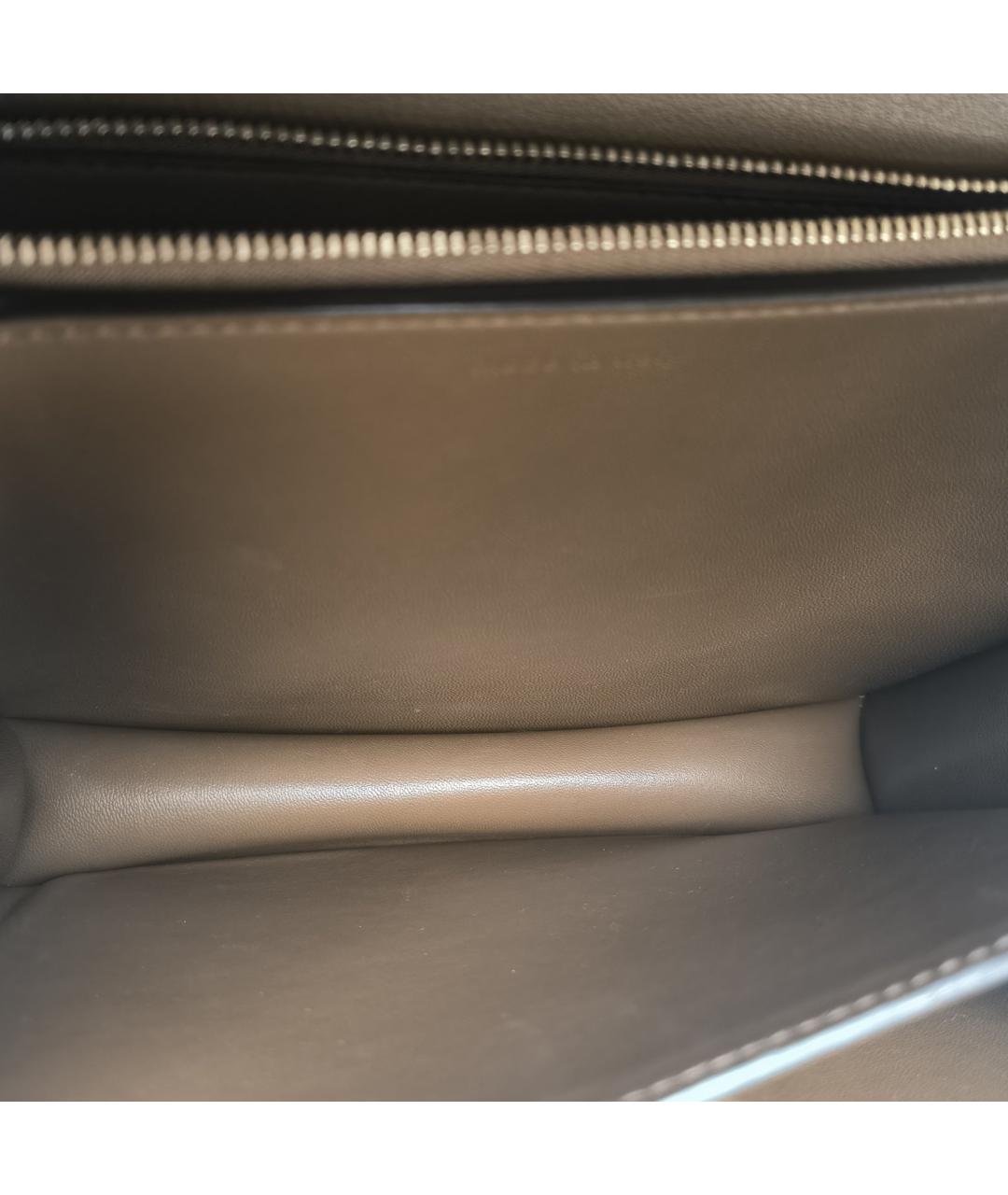 CELINE Коричневая кожаная сумка через плечо, фото 7