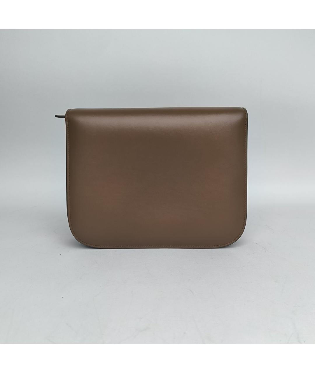 CELINE Коричневая кожаная сумка через плечо, фото 4