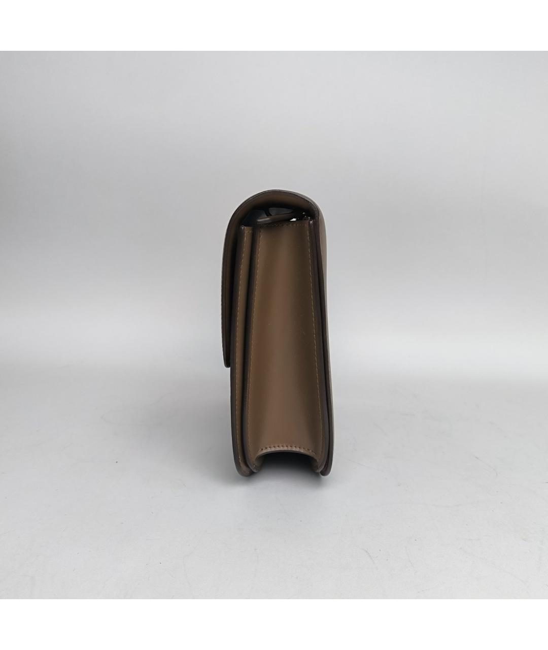 CELINE Коричневая кожаная сумка через плечо, фото 3