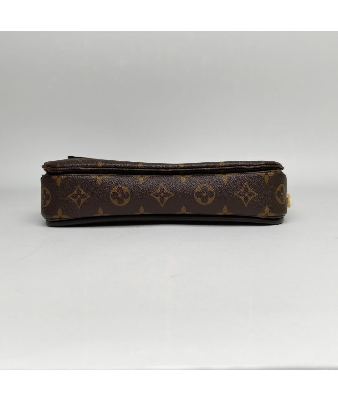 LOUIS VUITTON Коричневая кожаная сумка через плечо, фото 6