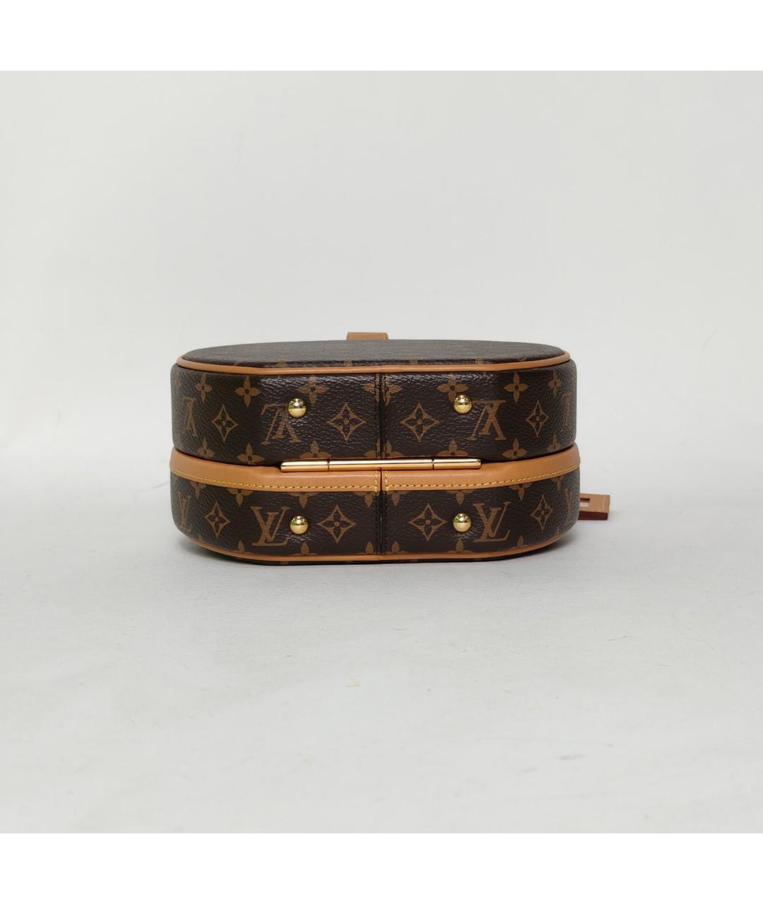 LOUIS VUITTON Коричневая кожаная сумка через плечо, фото 6