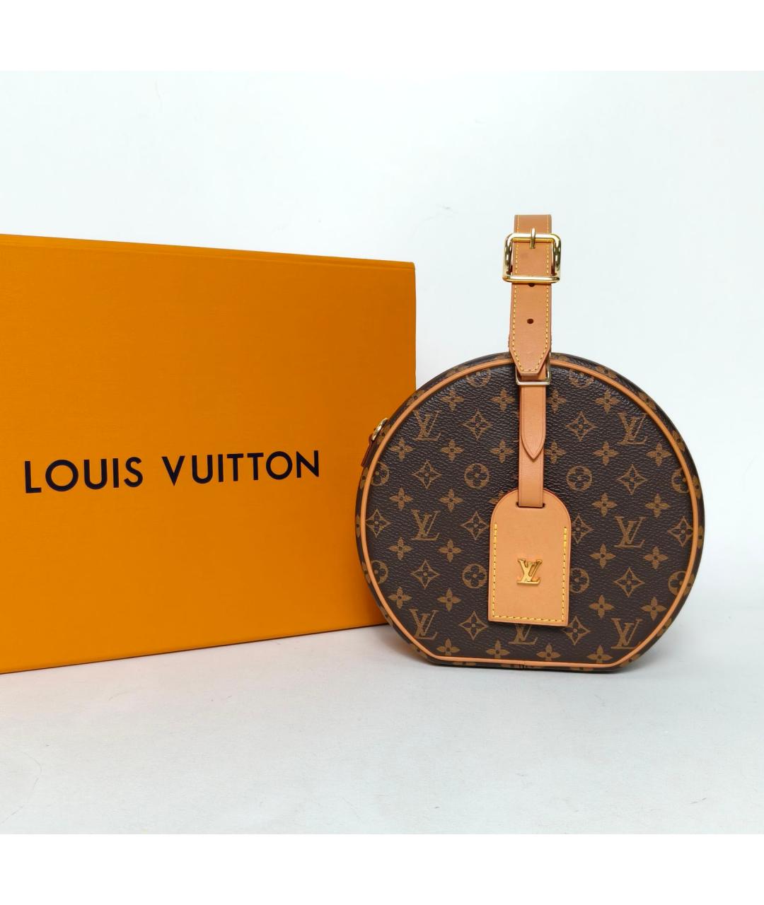 LOUIS VUITTON Коричневая кожаная сумка через плечо, фото 8