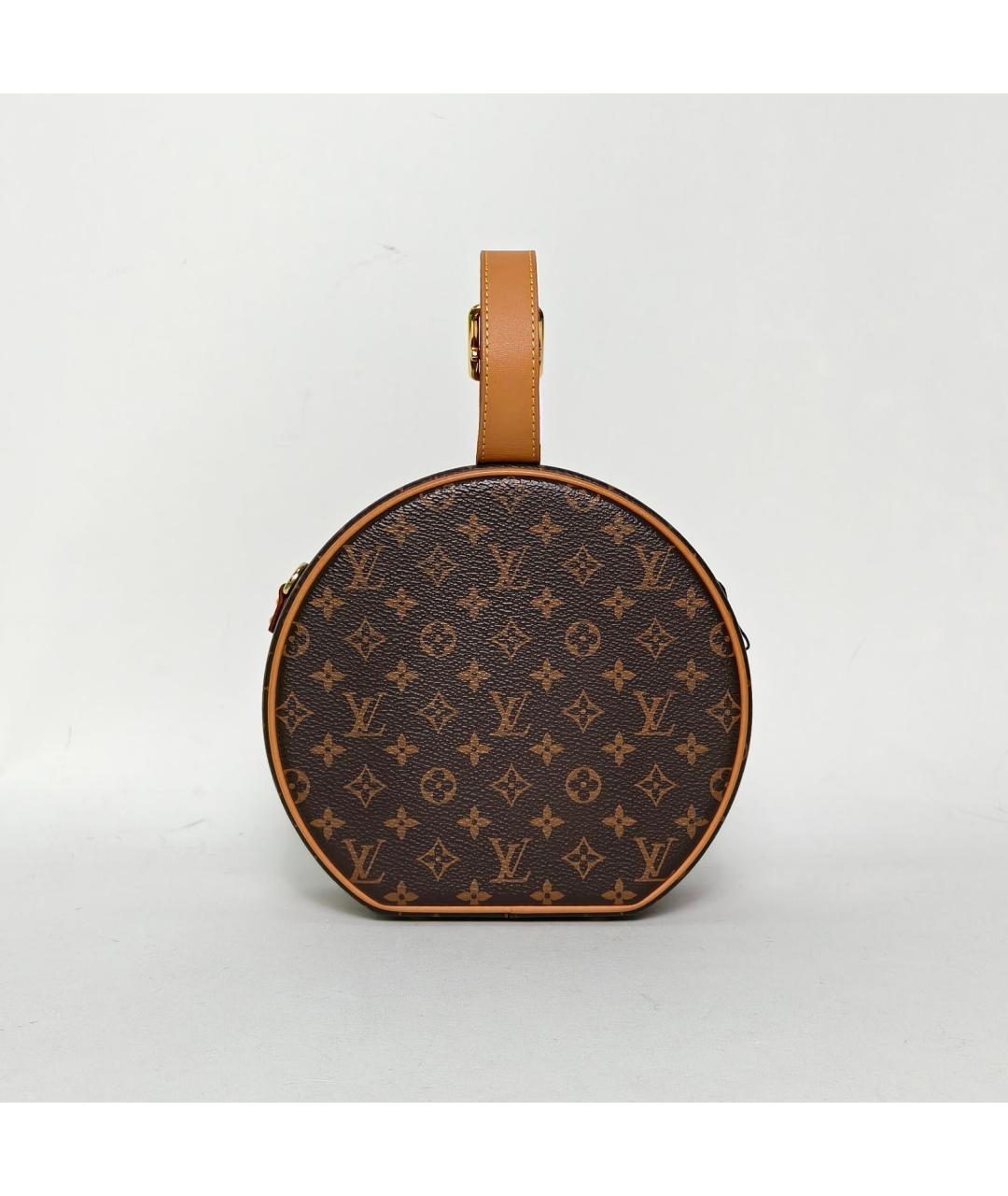 LOUIS VUITTON Коричневая кожаная сумка через плечо, фото 4