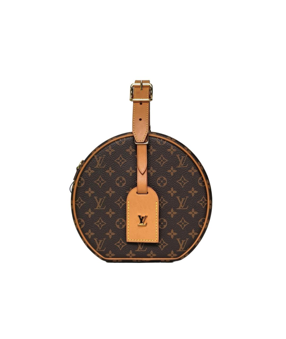 LOUIS VUITTON Коричневая кожаная сумка через плечо, фото 1