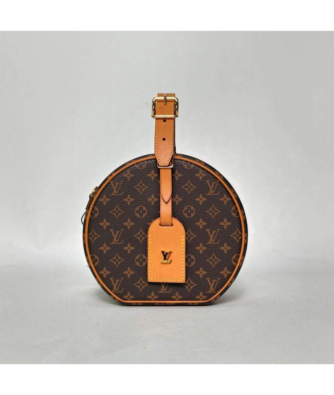 LOUIS VUITTON Коричневая кожаная сумка через плечо, фото 9