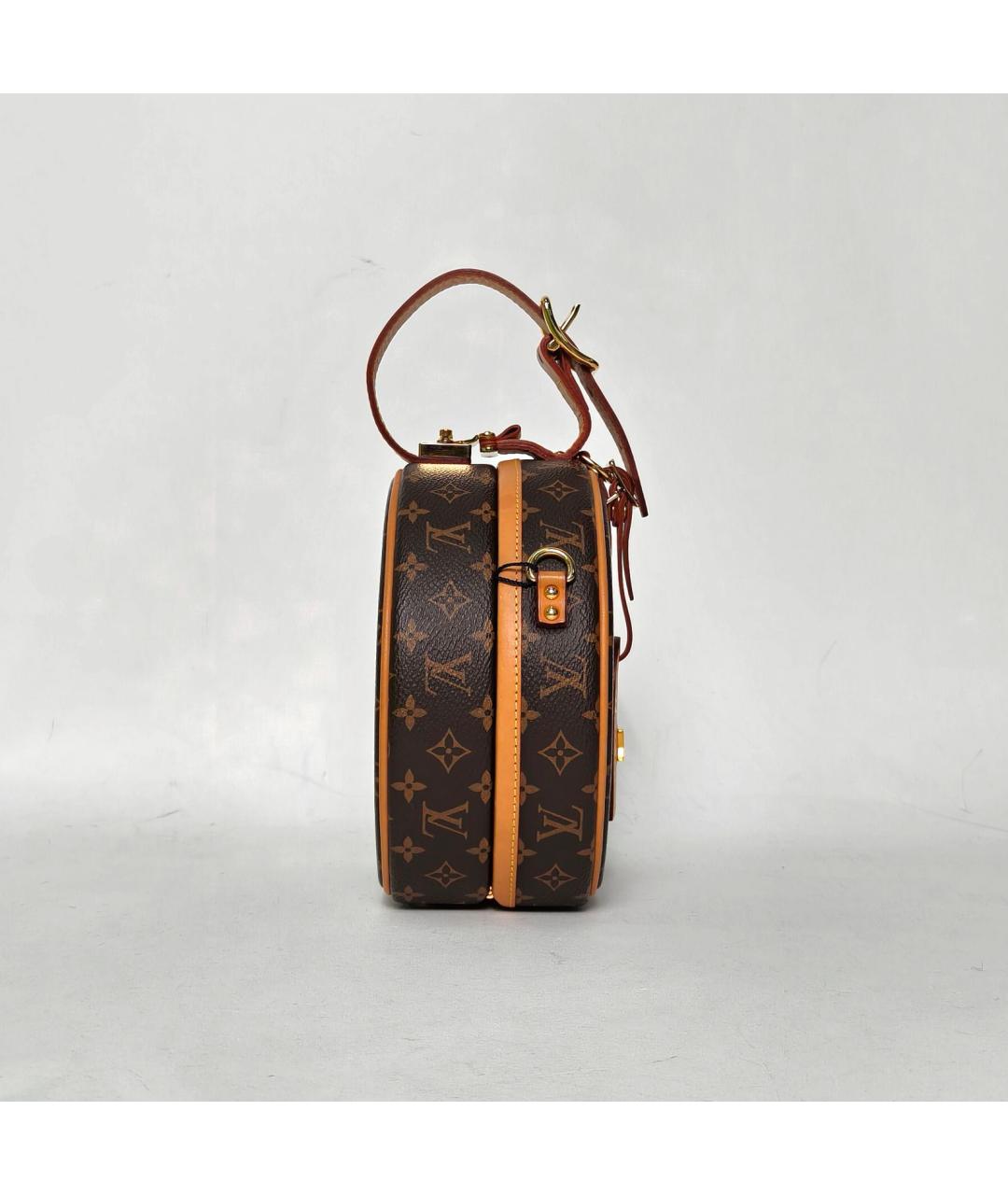 LOUIS VUITTON Коричневая кожаная сумка через плечо, фото 5