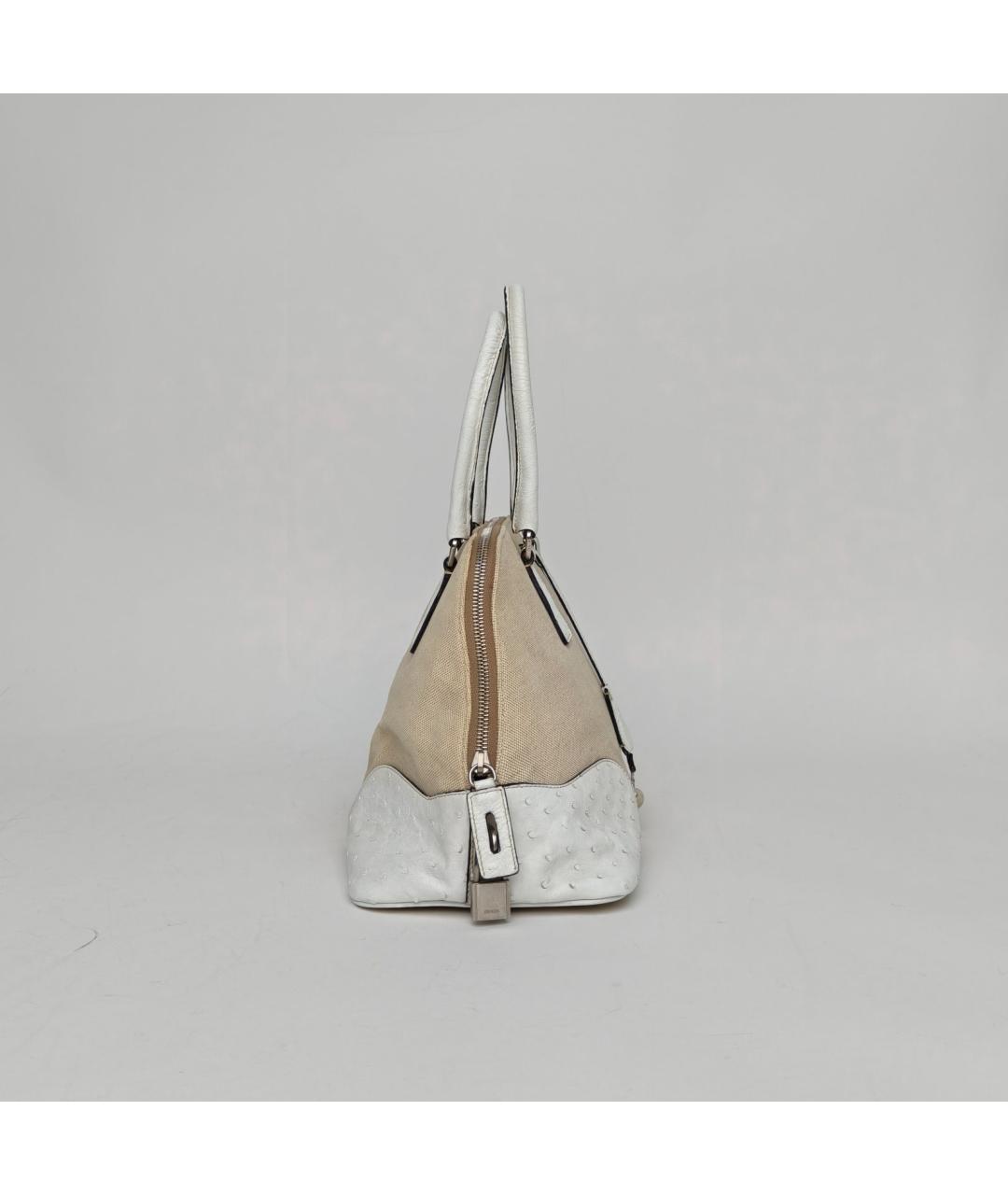 PRADA Бежевая сумка через плечо из экзотической кожи, фото 3