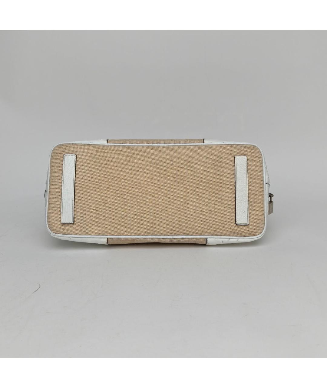 PRADA Бежевая сумка через плечо из экзотической кожи, фото 6