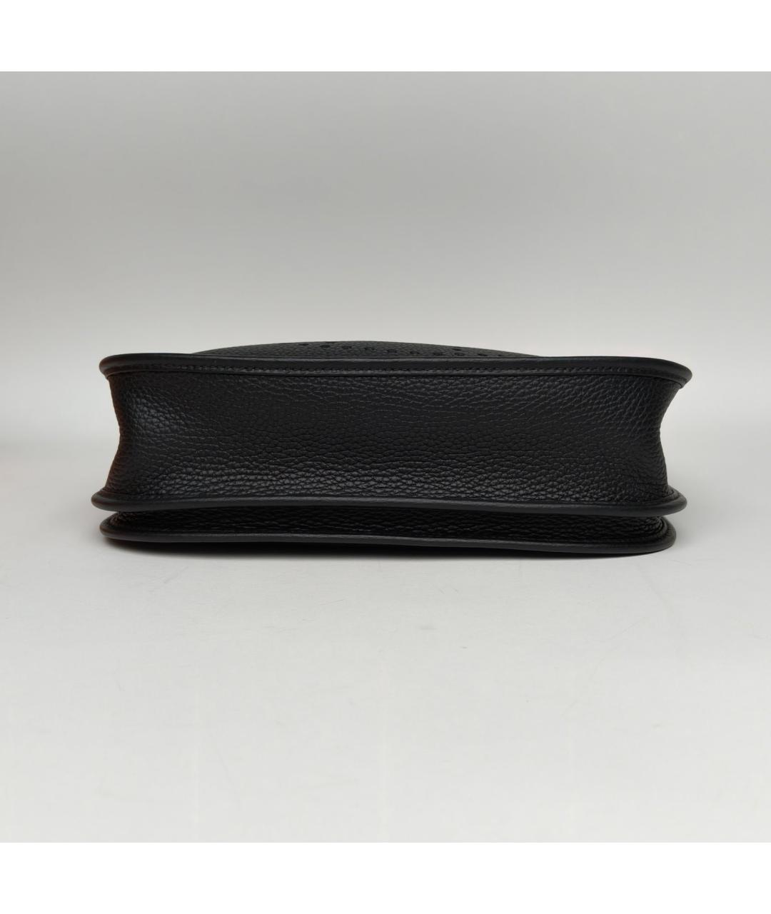 HERMES Черная кожаная сумка через плечо, фото 6