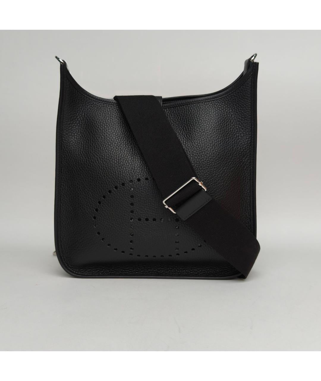 HERMES Черная кожаная сумка через плечо, фото 2