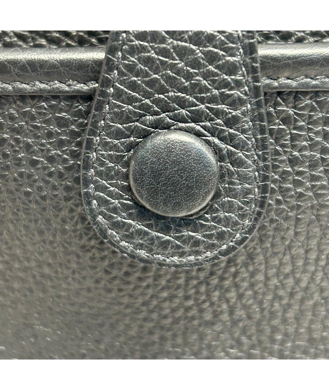 HERMES Черная кожаная сумка через плечо, фото 9