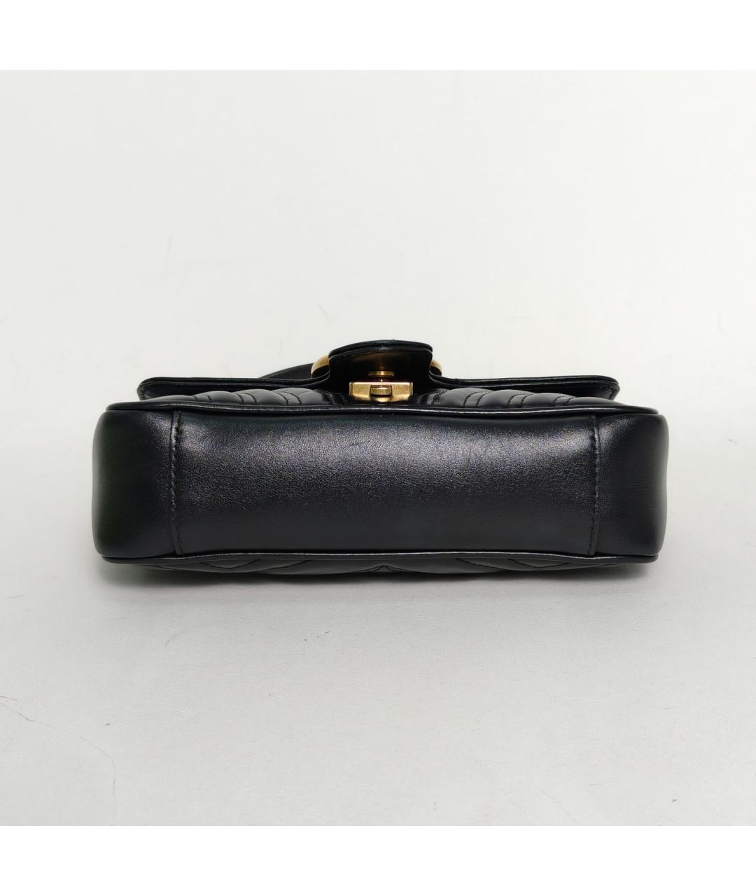 GUCCI Черная кожаная сумка через плечо, фото 6