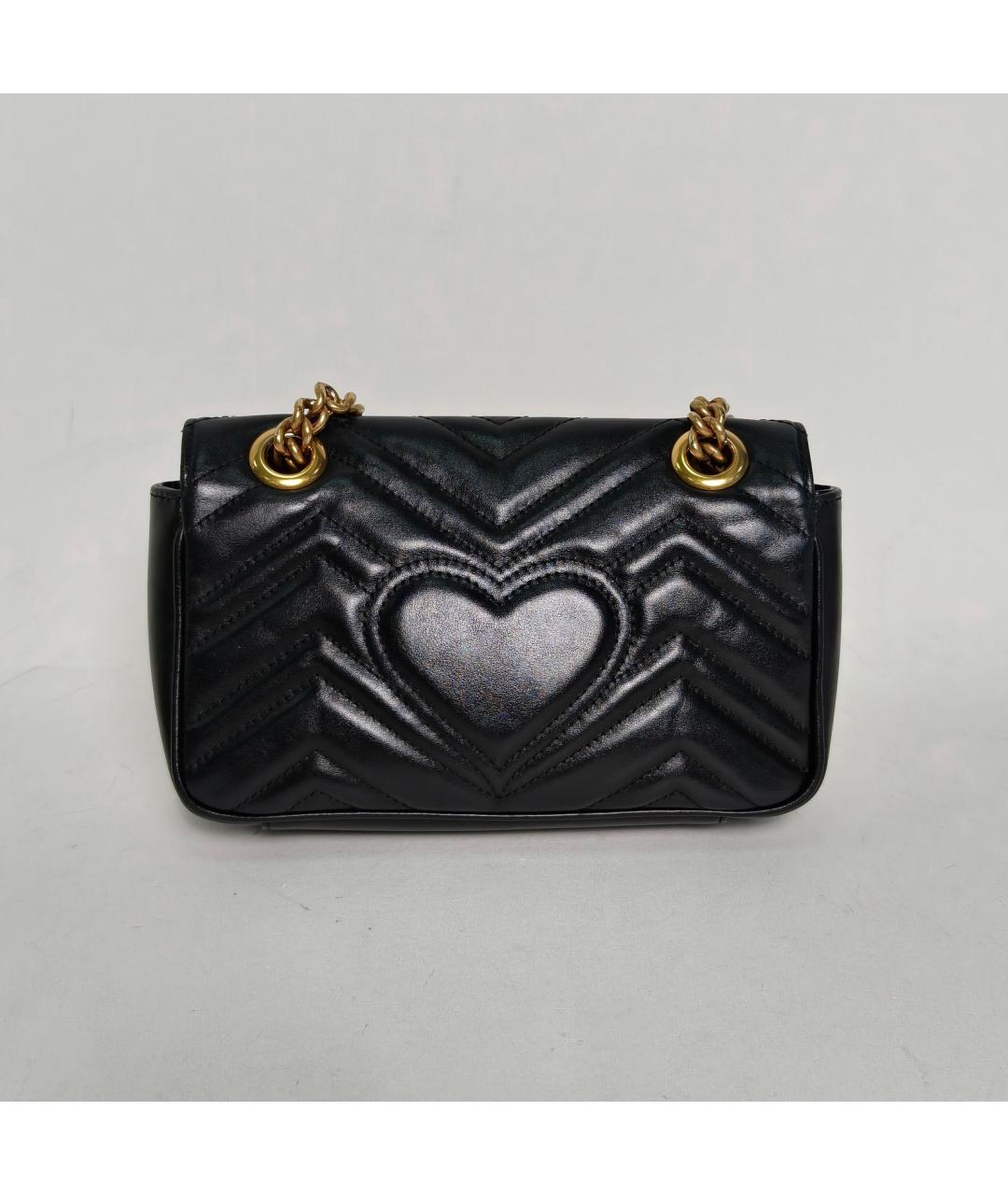 GUCCI Черная кожаная сумка через плечо, фото 4