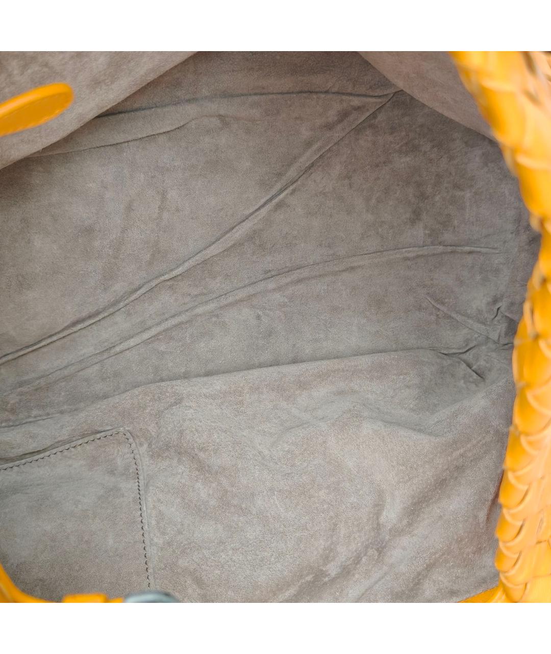 BOTTEGA VENETA Оранжевая кожаная сумка через плечо, фото 7