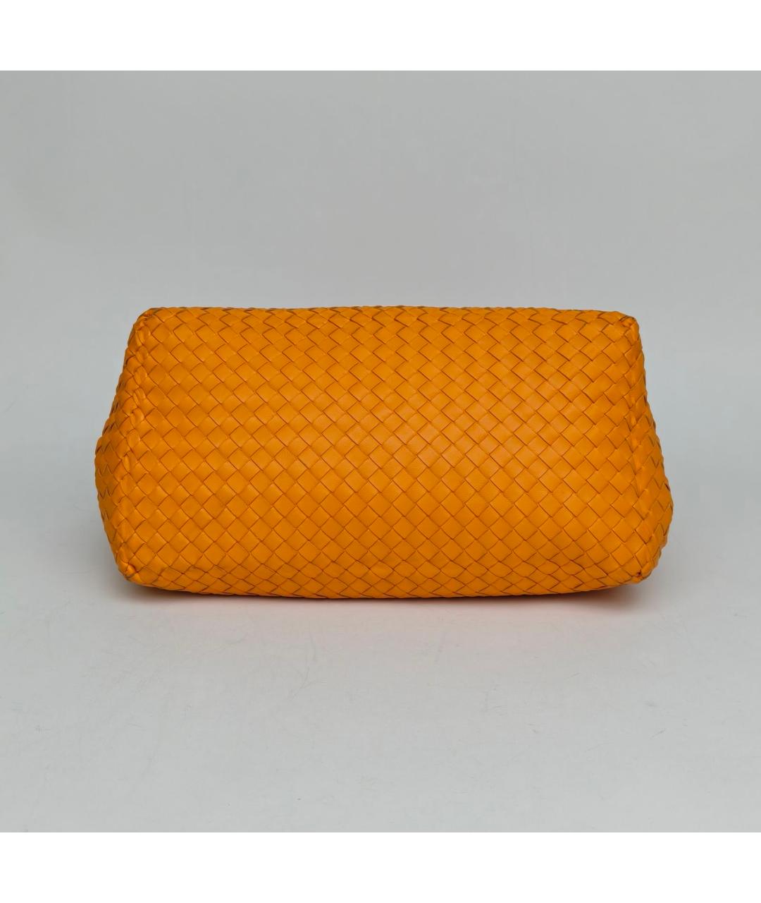 BOTTEGA VENETA Оранжевая кожаная сумка через плечо, фото 6