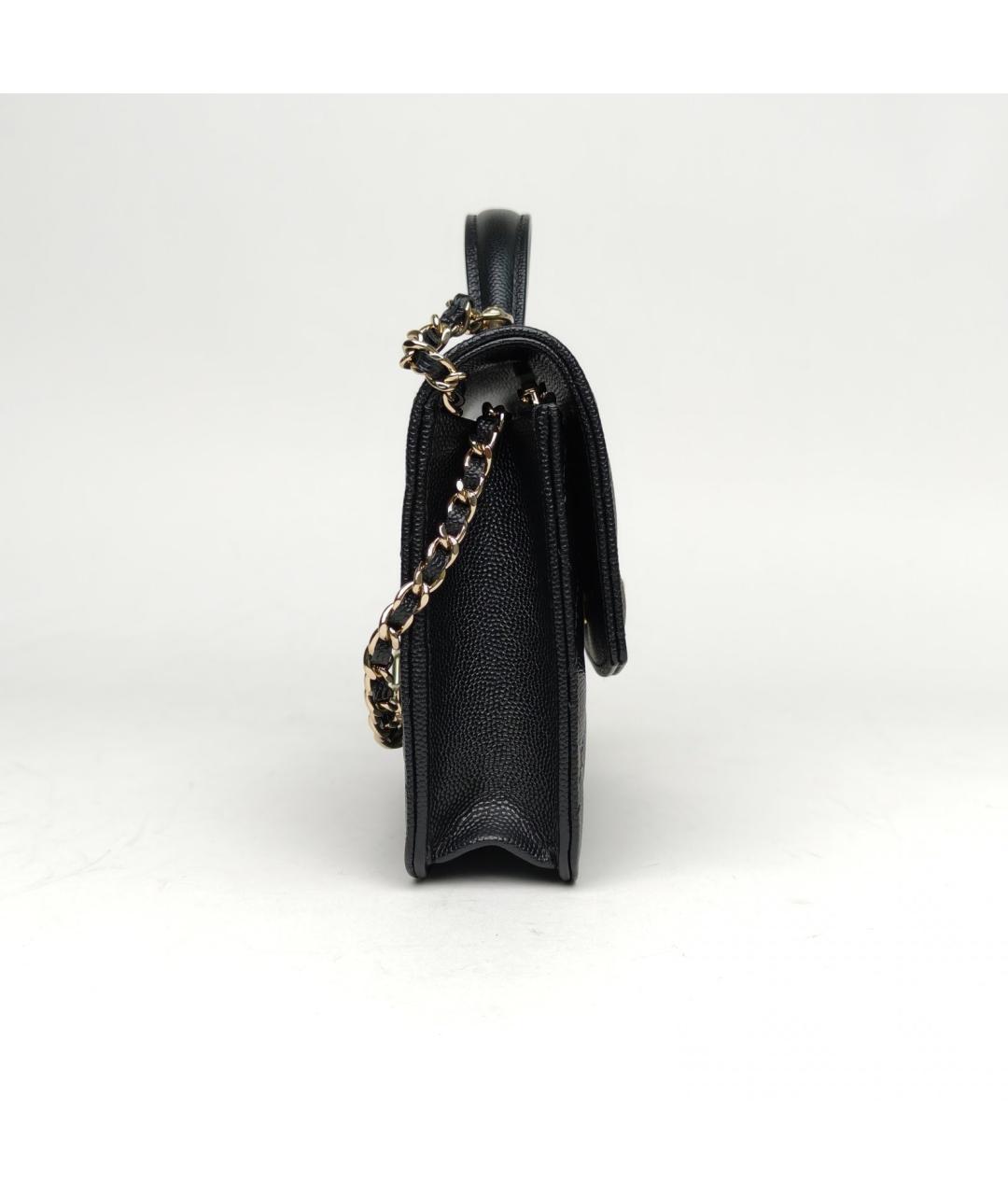 CHANEL Черная кожаная сумка через плечо, фото 5