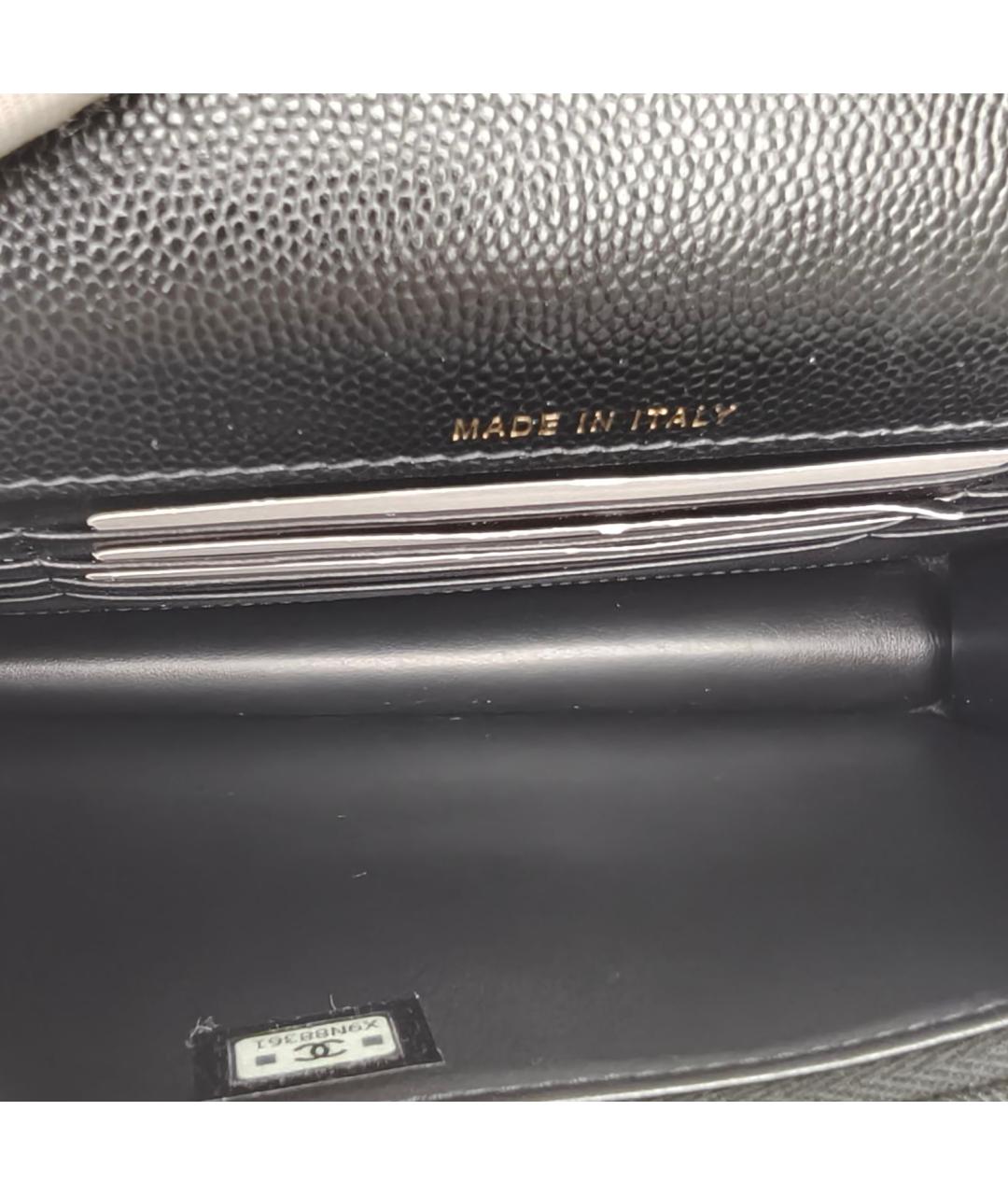 CHANEL Черная кожаная сумка через плечо, фото 8