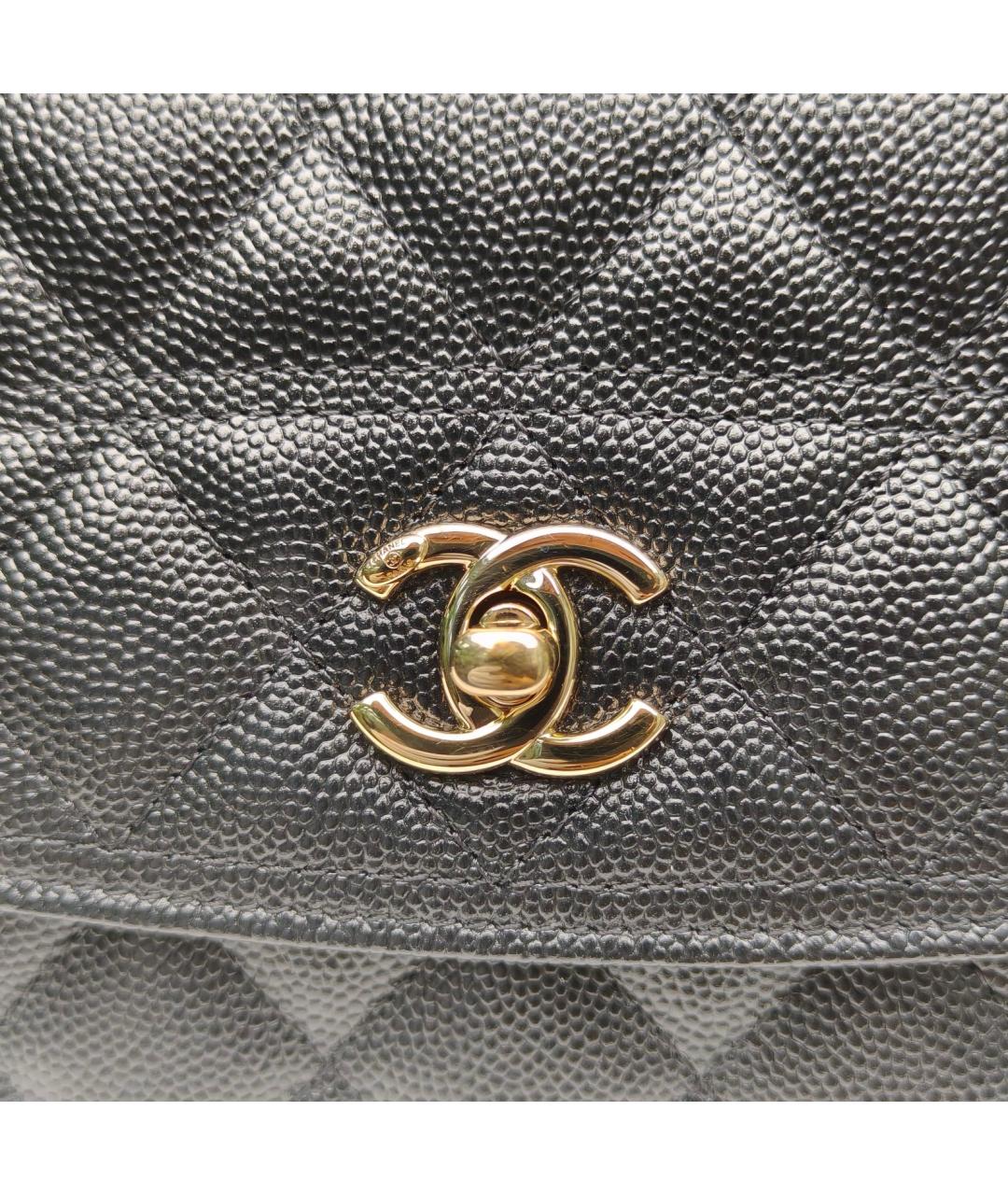 CHANEL Черная кожаная сумка через плечо, фото 7