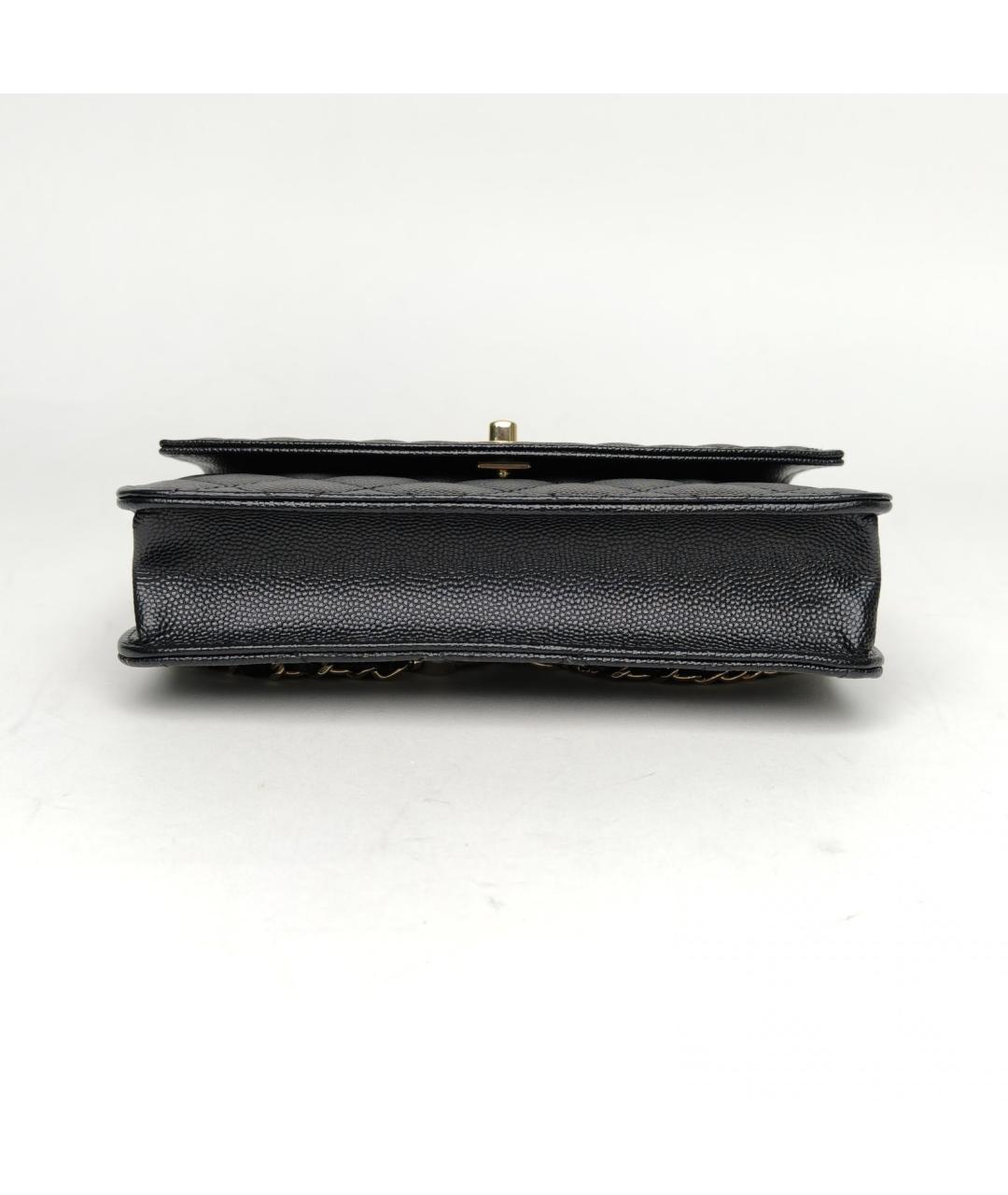 CHANEL Черная кожаная сумка через плечо, фото 6