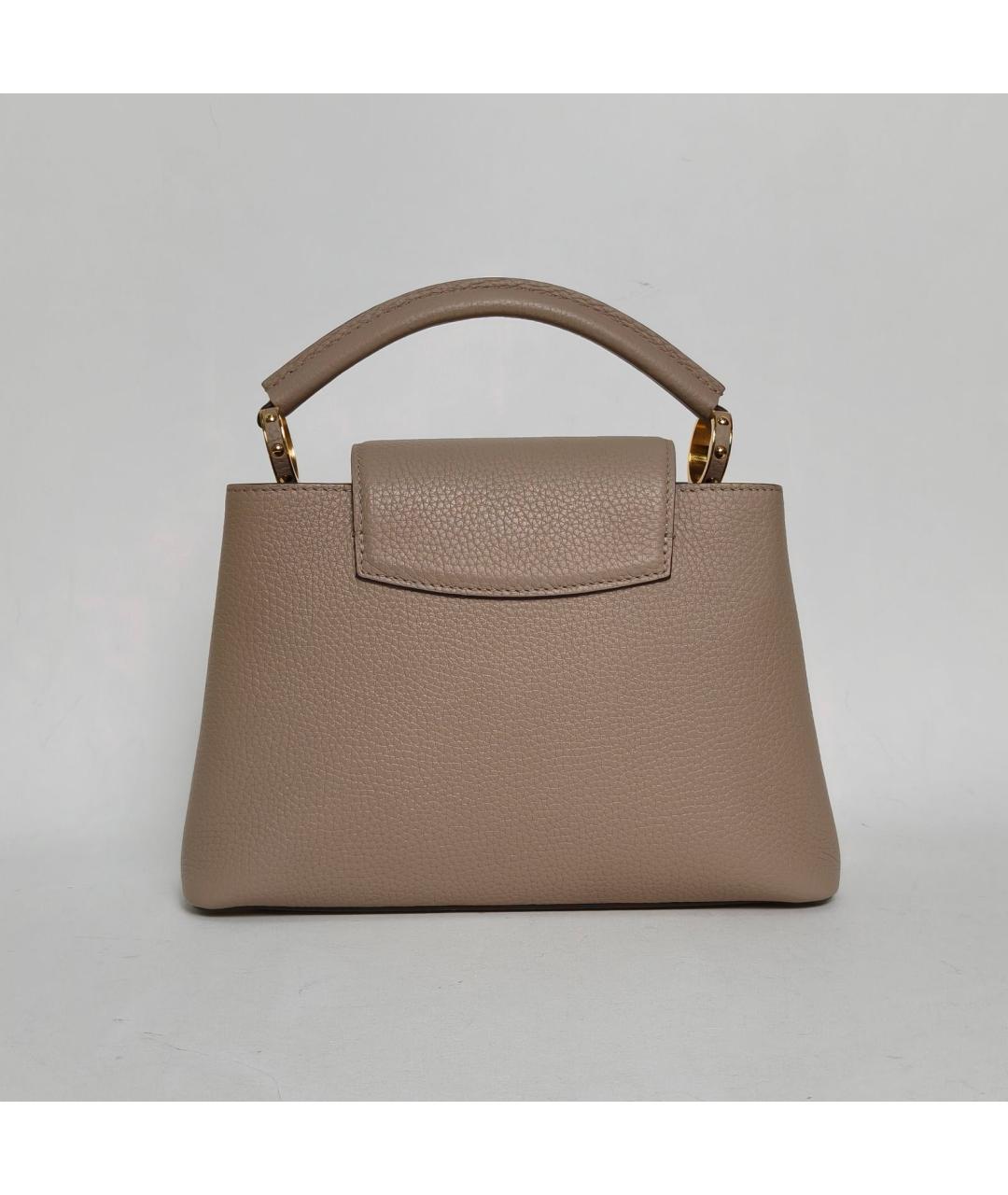 LOUIS VUITTON Серая кожаная сумка через плечо, фото 4