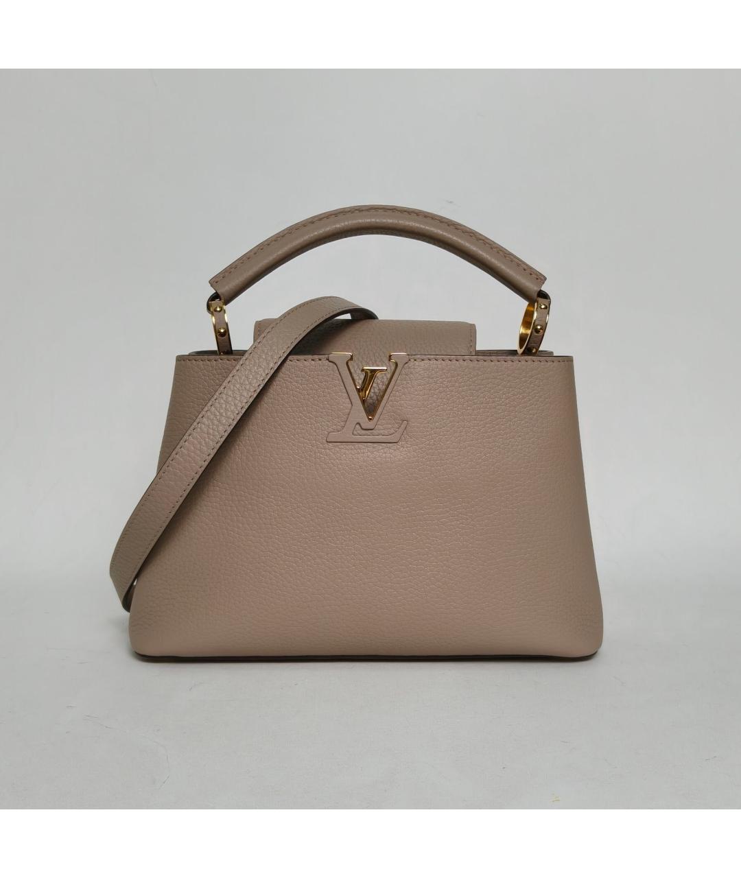 LOUIS VUITTON Серая кожаная сумка через плечо, фото 2