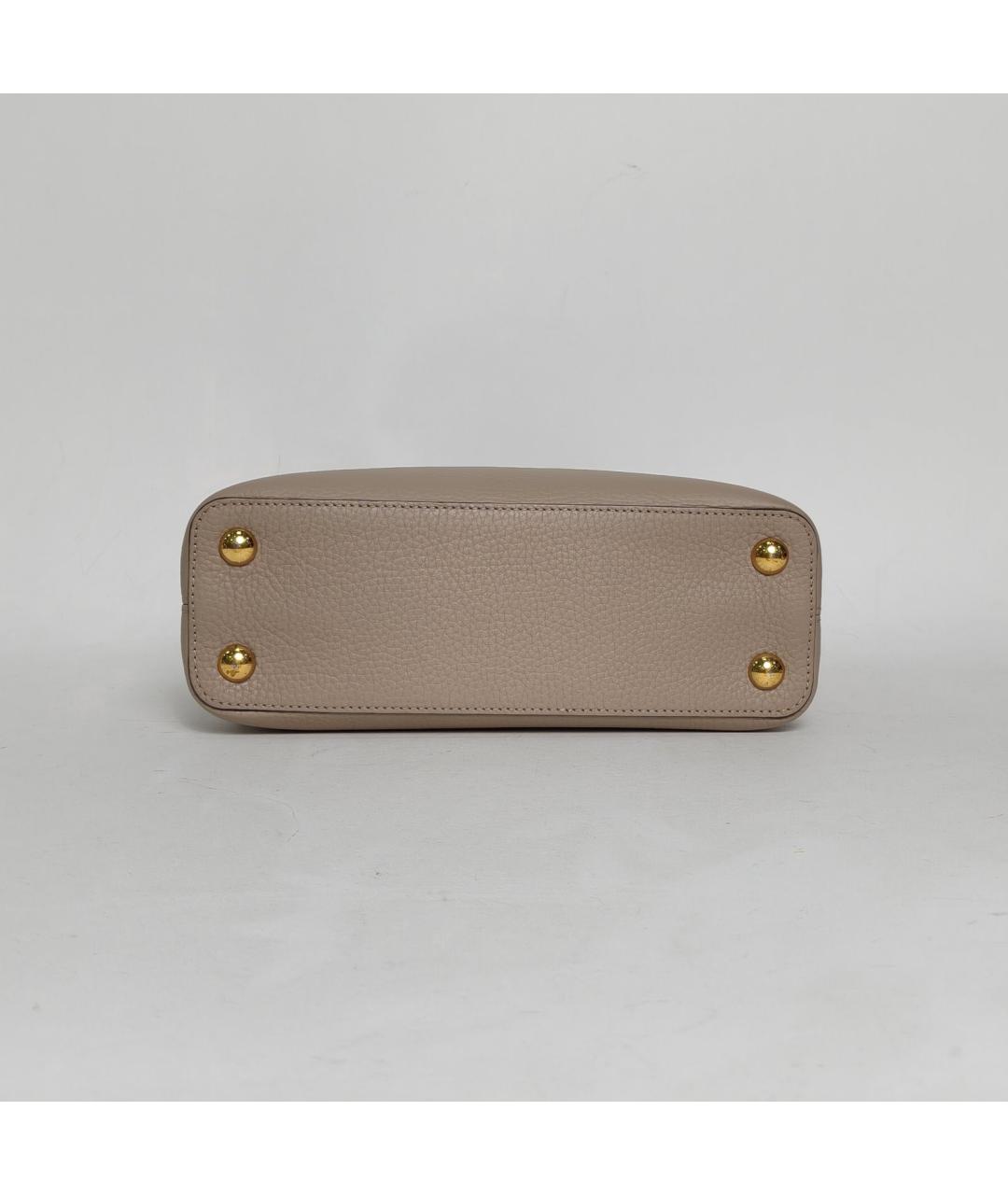 LOUIS VUITTON Серая кожаная сумка через плечо, фото 6