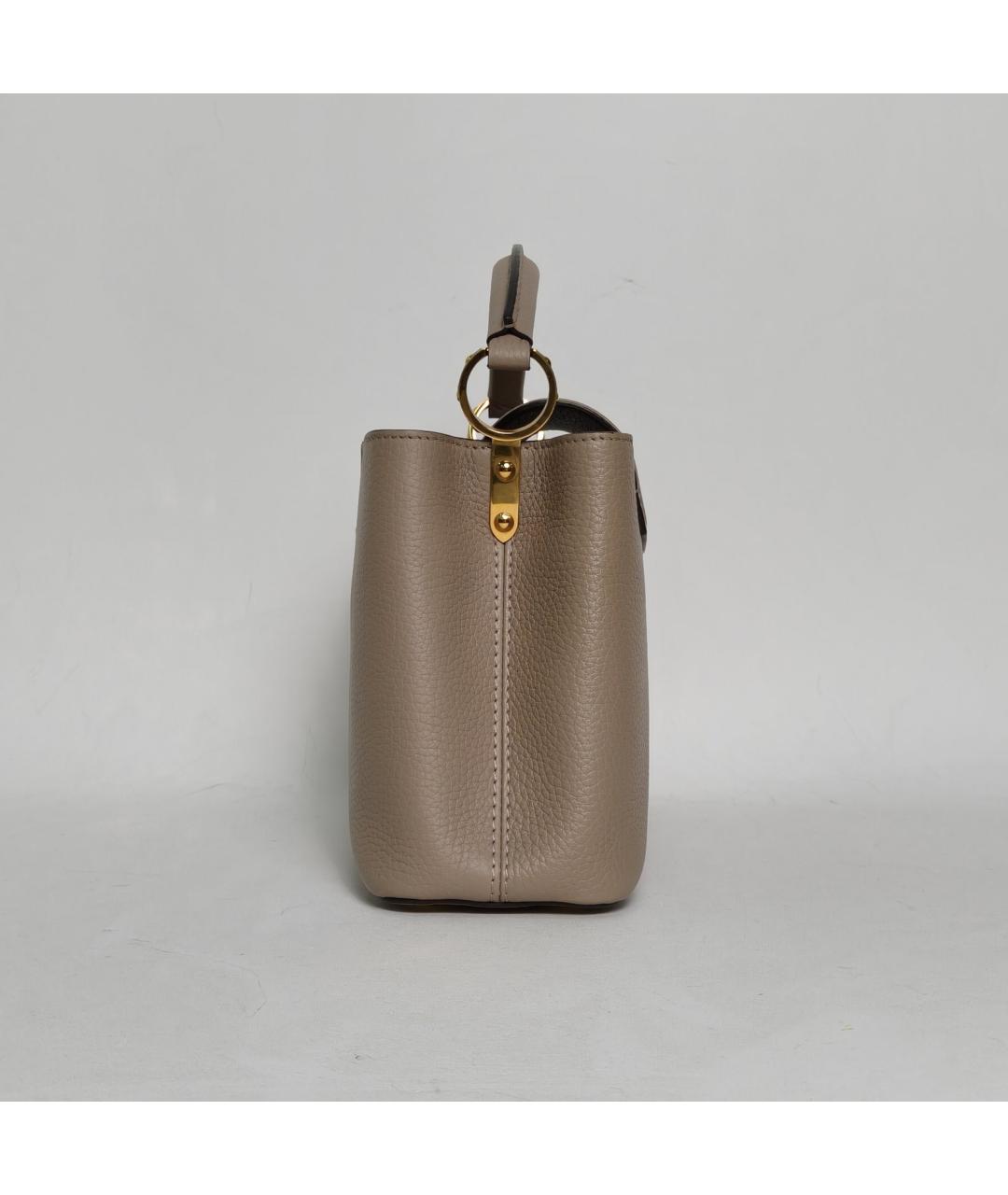 LOUIS VUITTON Серая кожаная сумка через плечо, фото 5