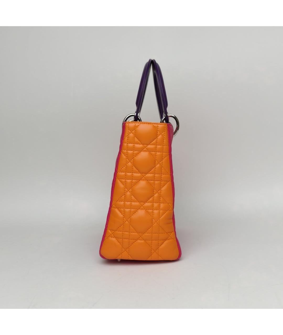 CHRISTIAN DIOR Розовая кожаная сумка через плечо, фото 5