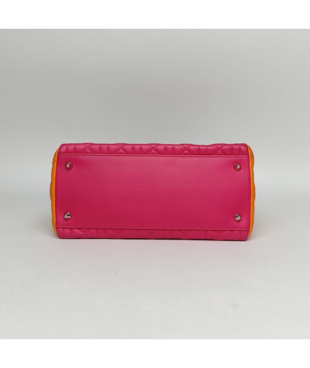 CHRISTIAN DIOR Розовая кожаная сумка через плечо, фото 6