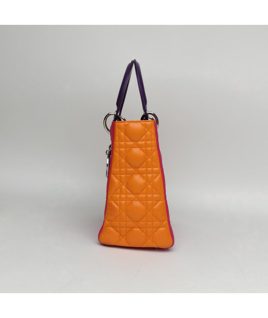 CHRISTIAN DIOR Розовая кожаная сумка через плечо, фото 3