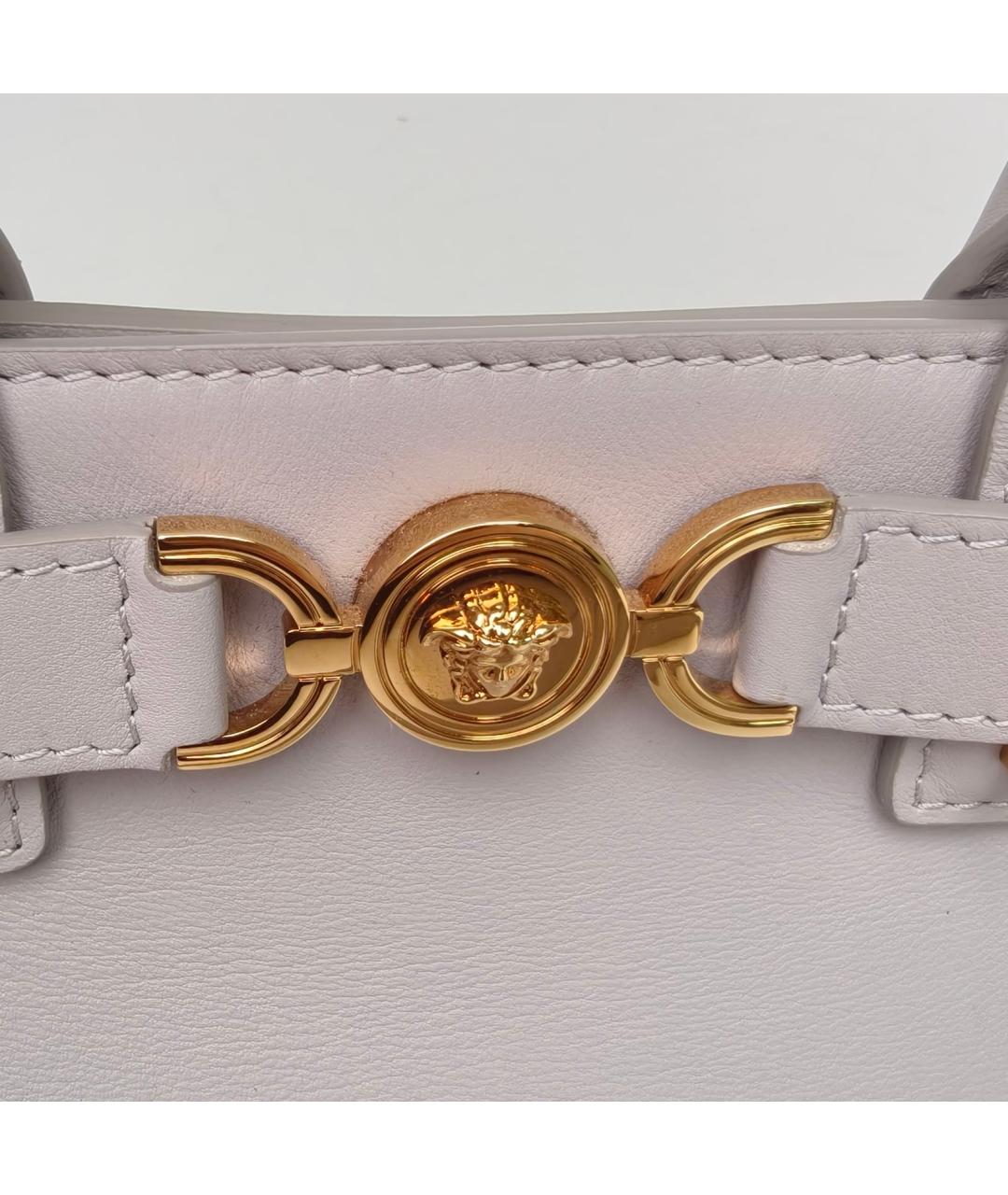 VERSACE Серая кожаная сумка через плечо, фото 7