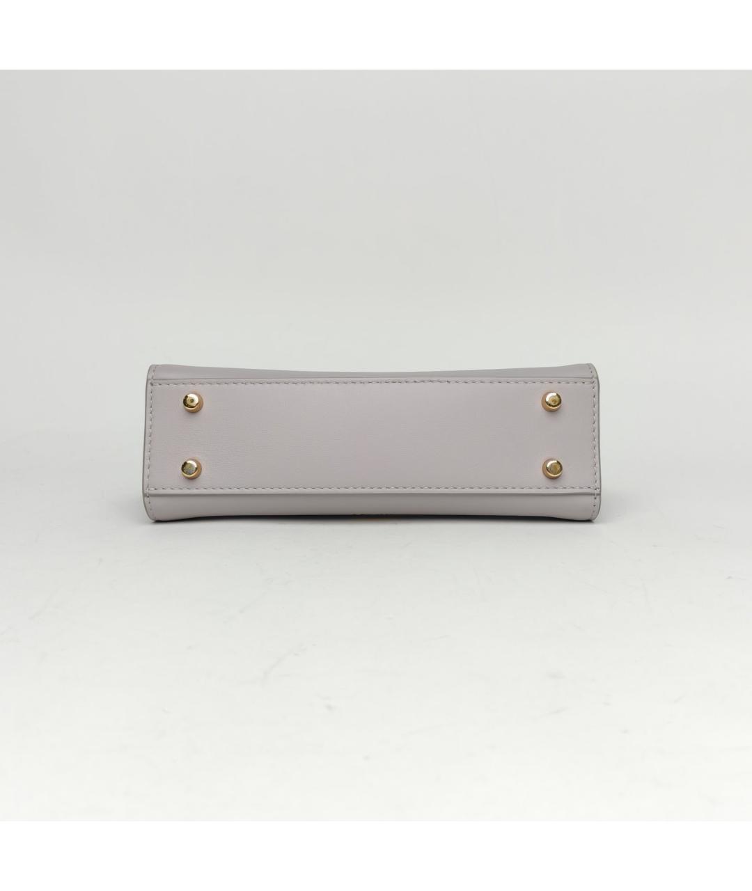 VERSACE Серая кожаная сумка через плечо, фото 8