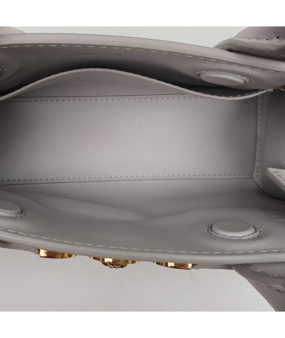 VERSACE Серая кожаная сумка через плечо, фото 6