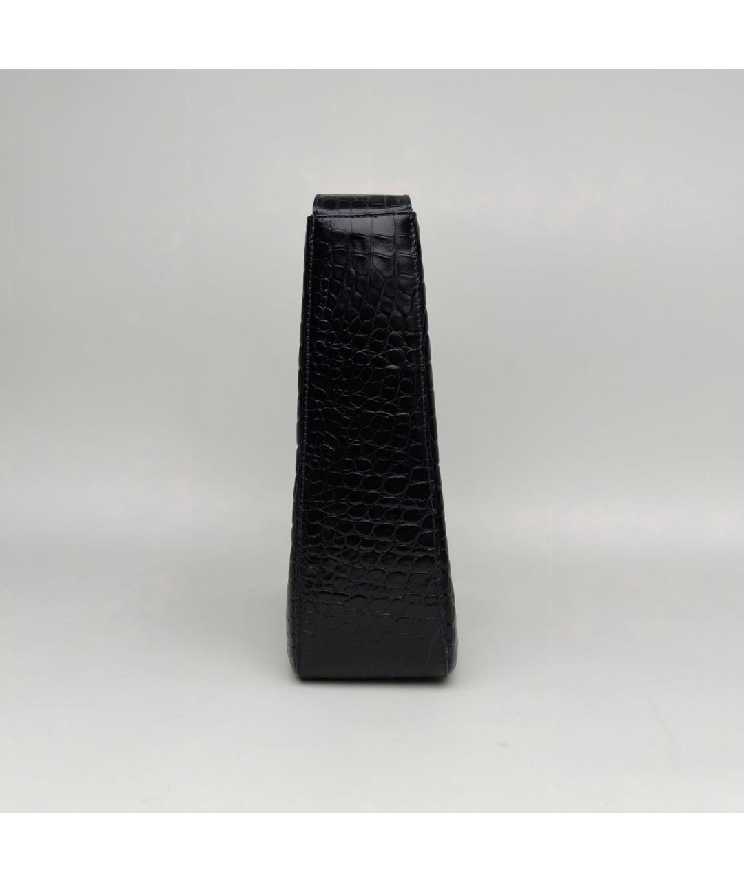 FERRAGAMO Черная кожаная сумка через плечо, фото 3