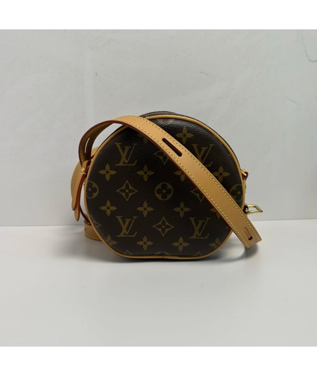 LOUIS VUITTON Коричневая кожаная сумка через плечо, фото 9