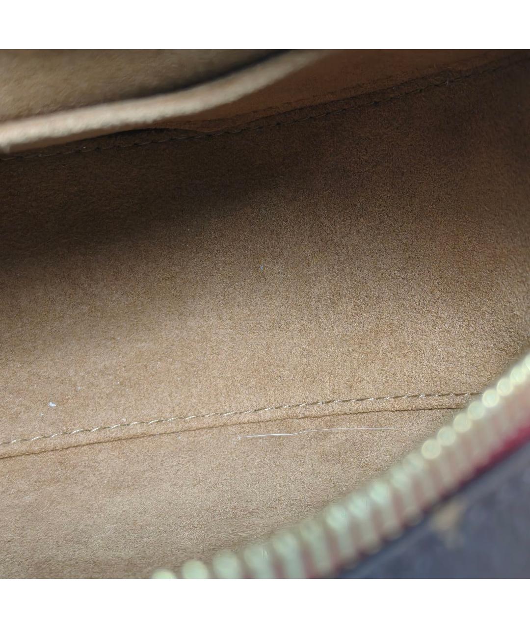 LOUIS VUITTON Коричневая кожаная сумка через плечо, фото 7