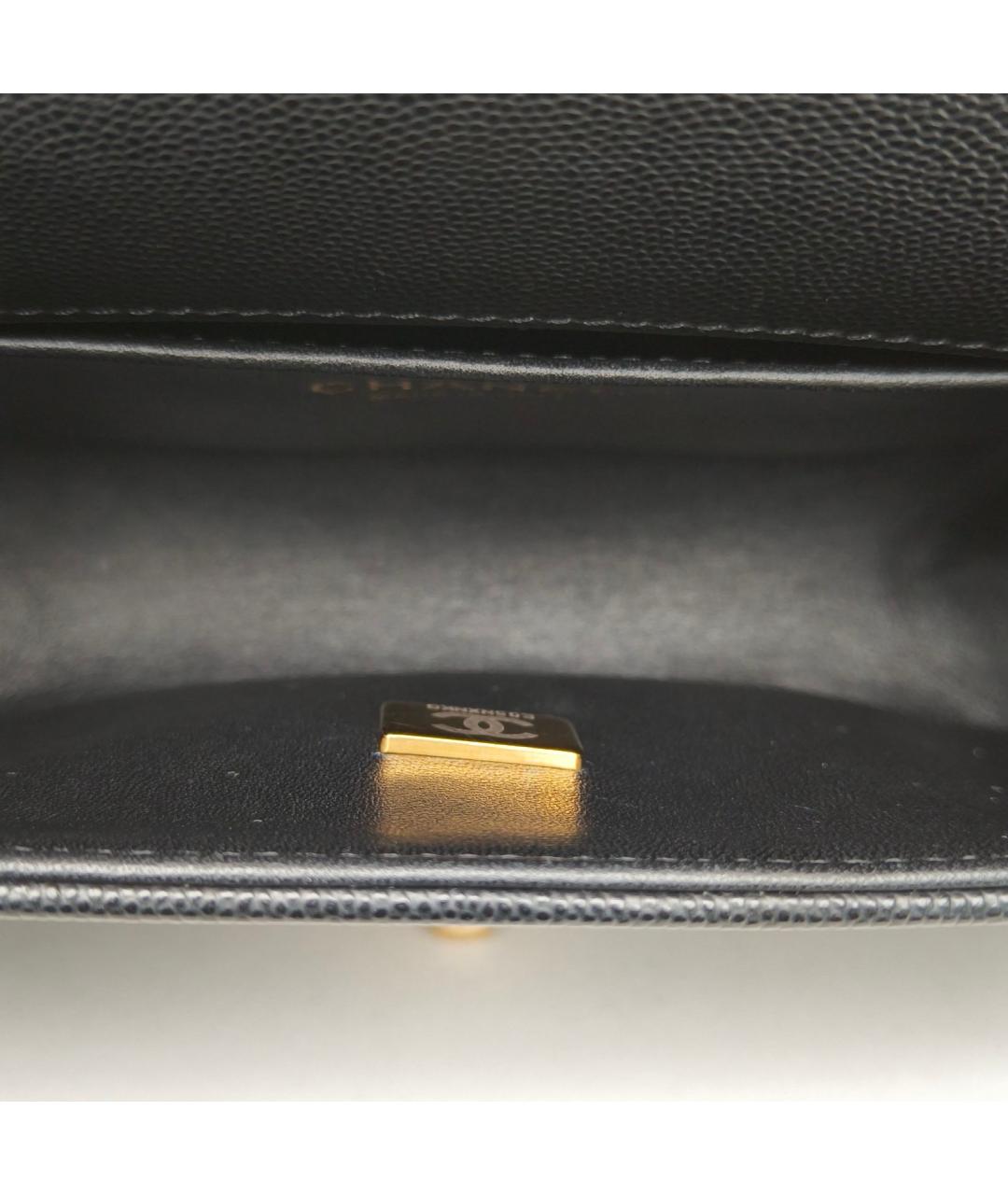 CHANEL Черная кожаная сумка через плечо, фото 8