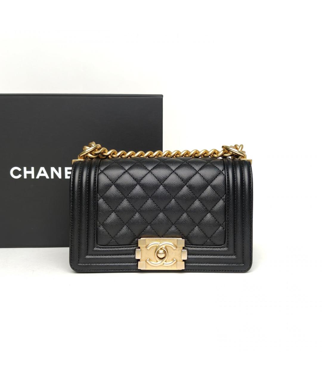 CHANEL Черная кожаная сумка через плечо, фото 9