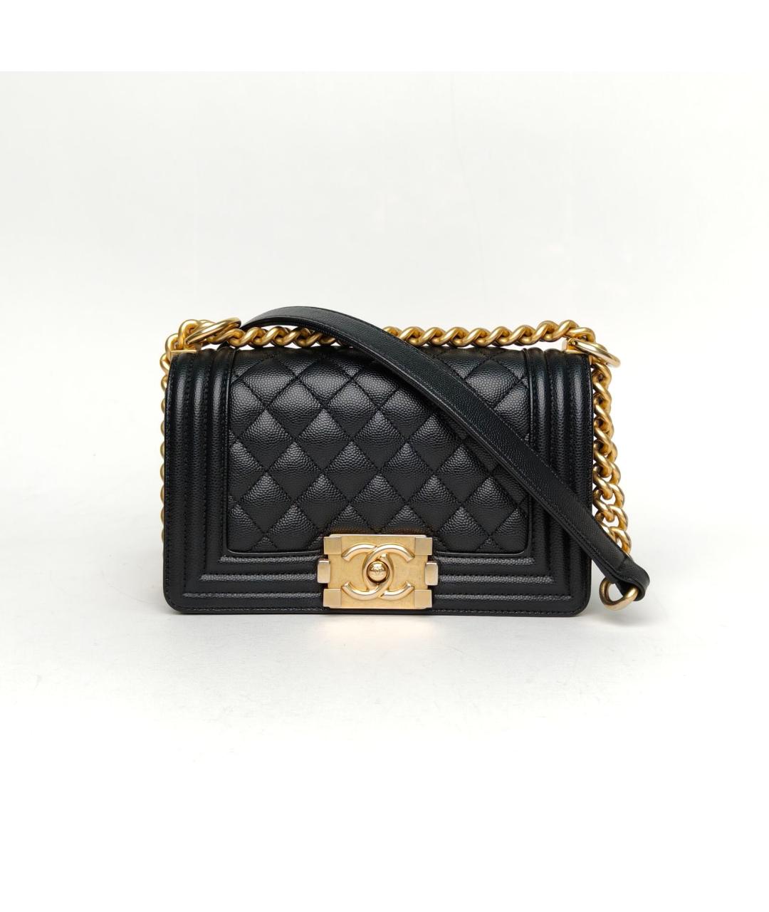 CHANEL Черная кожаная сумка через плечо, фото 2