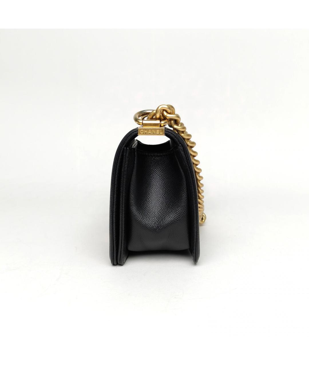 CHANEL Черная кожаная сумка через плечо, фото 3