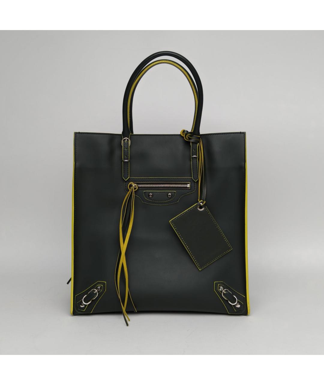 BALENCIAGA Черная кожаная сумка через плечо, фото 8