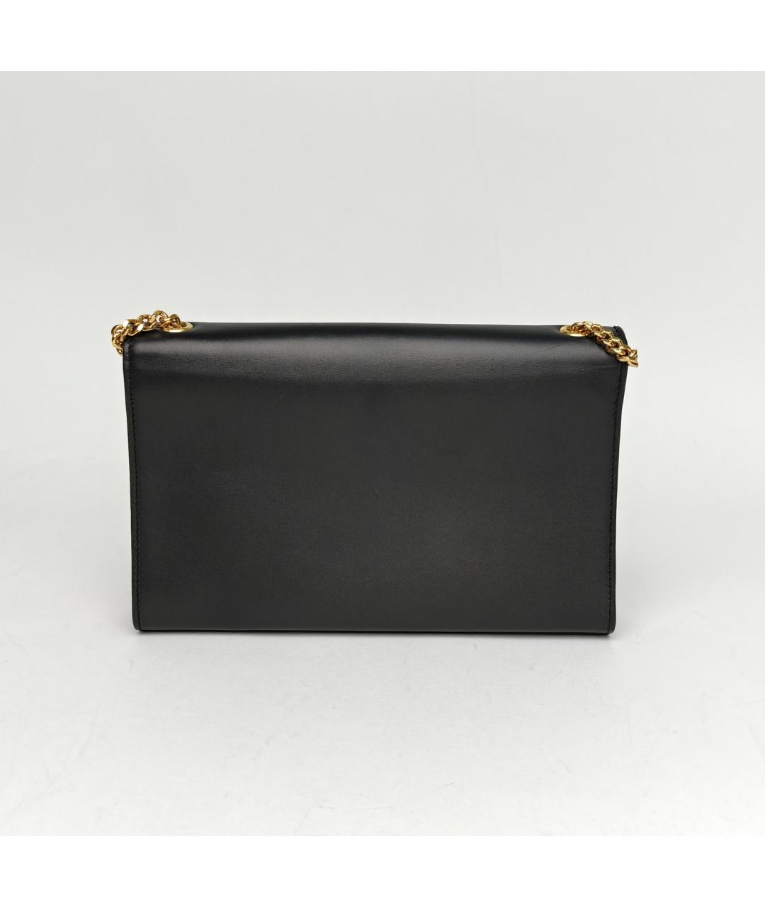 SAINT LAURENT Черная кожаная сумка через плечо, фото 4