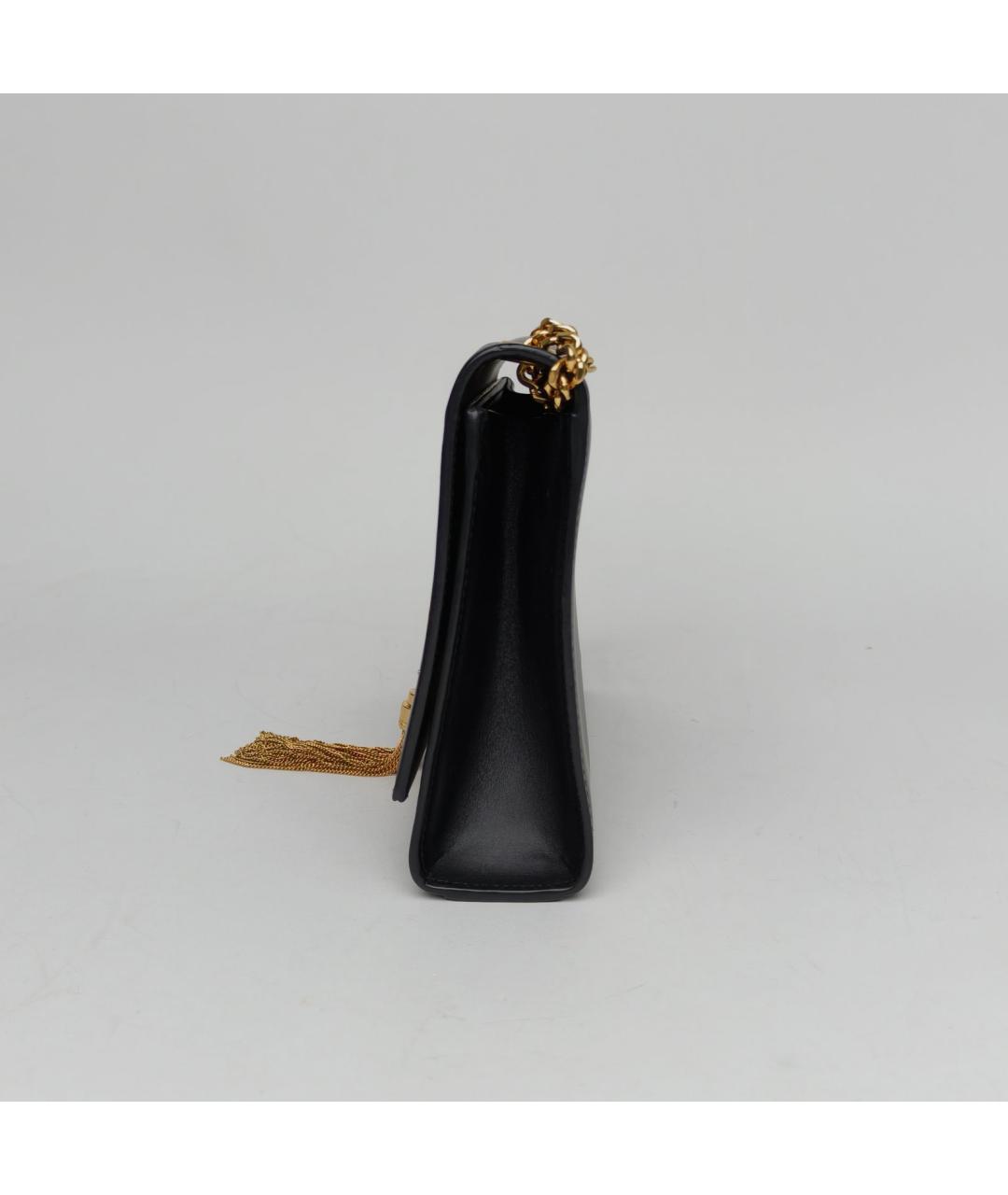 SAINT LAURENT Черная кожаная сумка через плечо, фото 3