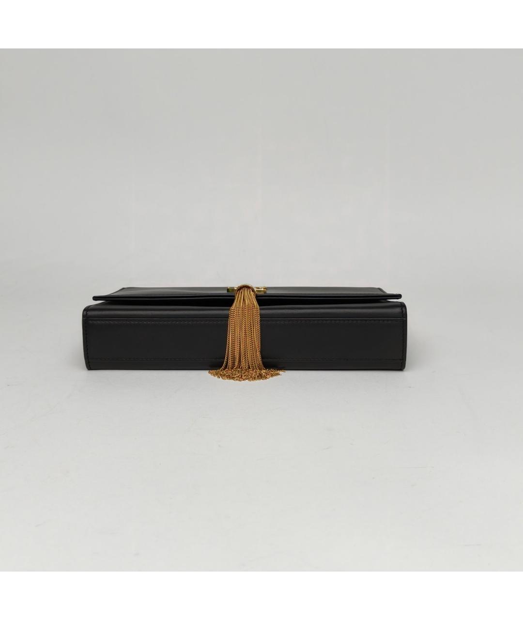 SAINT LAURENT Черная кожаная сумка через плечо, фото 6