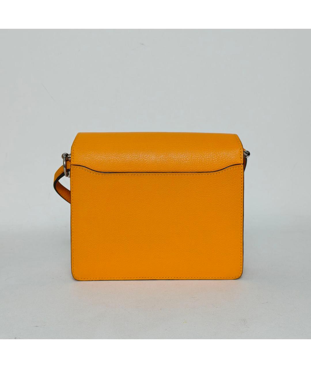 HERMES Желтая кожаная сумка через плечо, фото 4