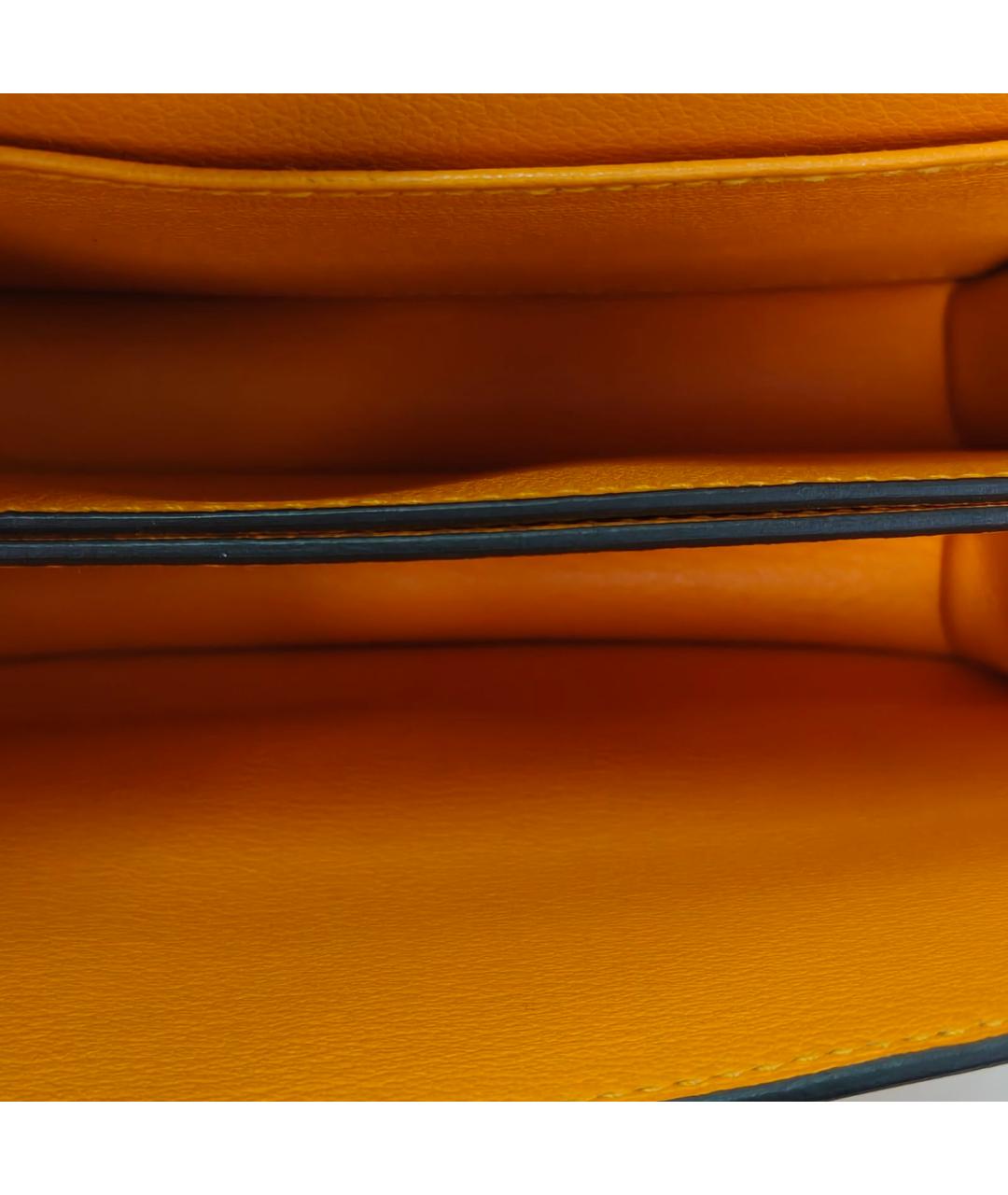 HERMES Желтая кожаная сумка через плечо, фото 8