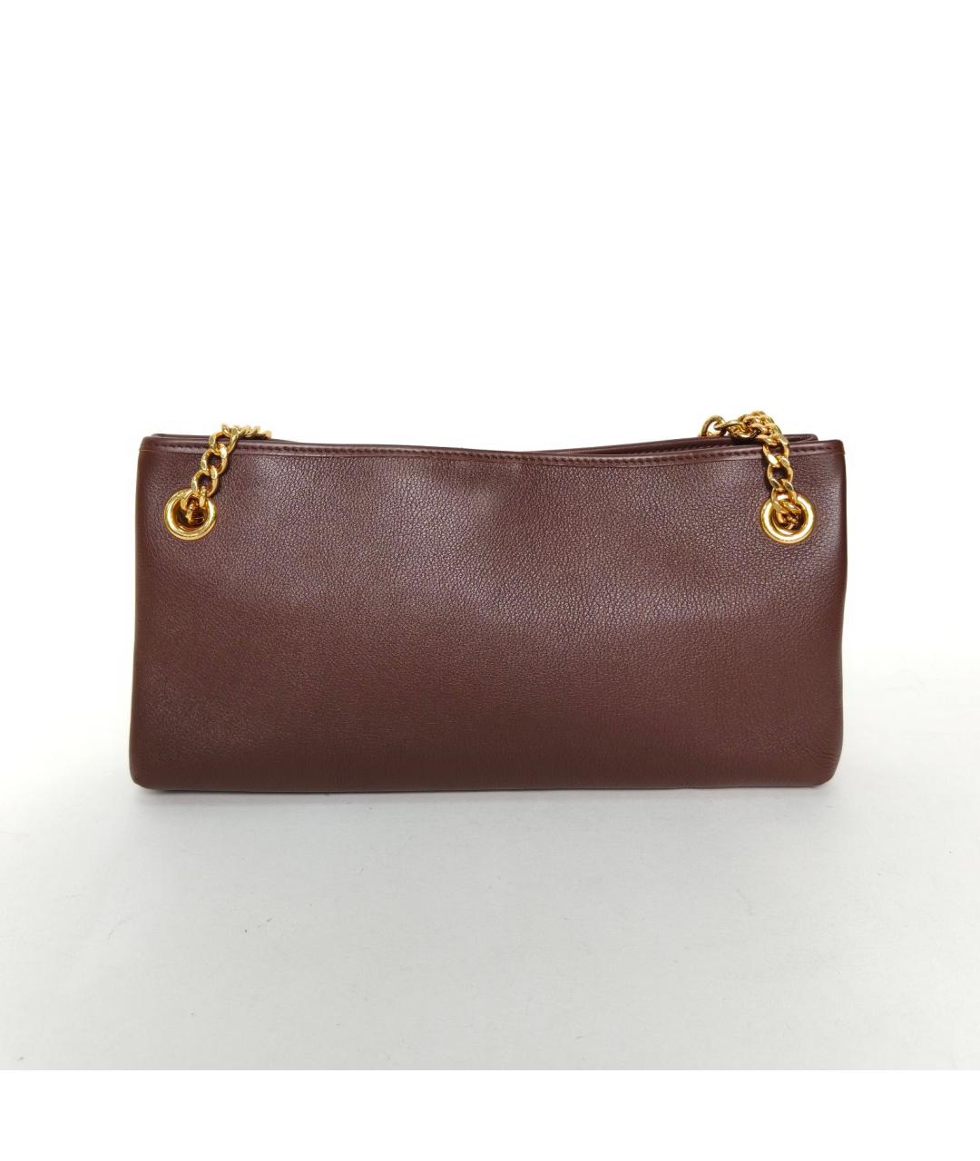 CELINE Коричневая кожаная сумка через плечо, фото 4