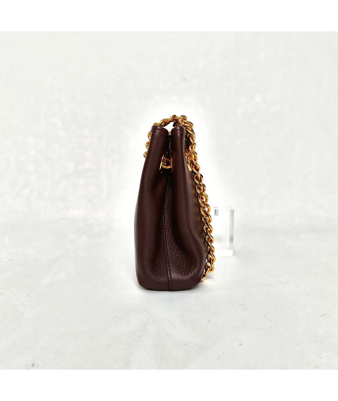 CELINE Коричневая кожаная сумка через плечо, фото 5